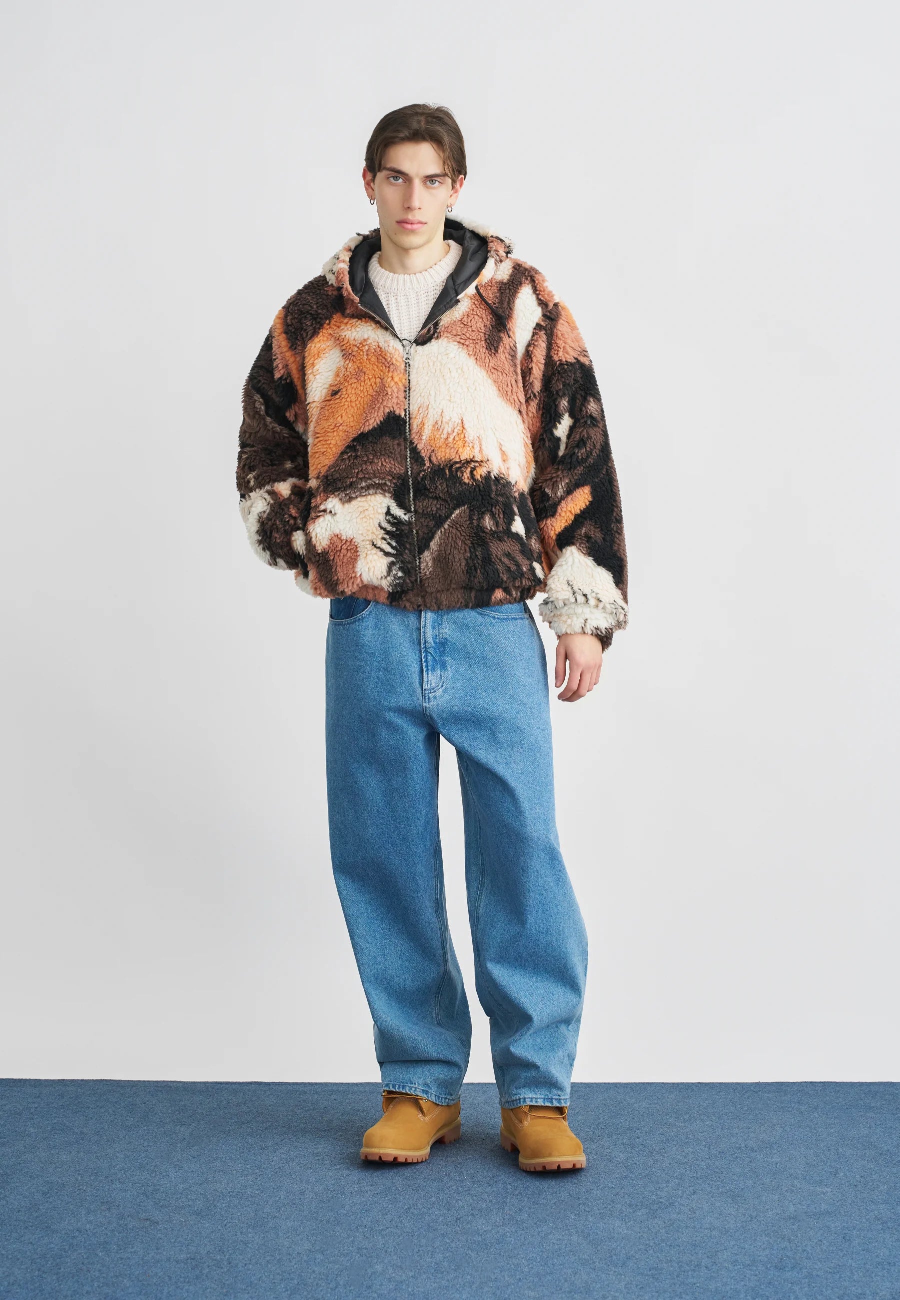 Obey Clothing HORSES SHERPA JACKET - Fleece jacket - brown multi