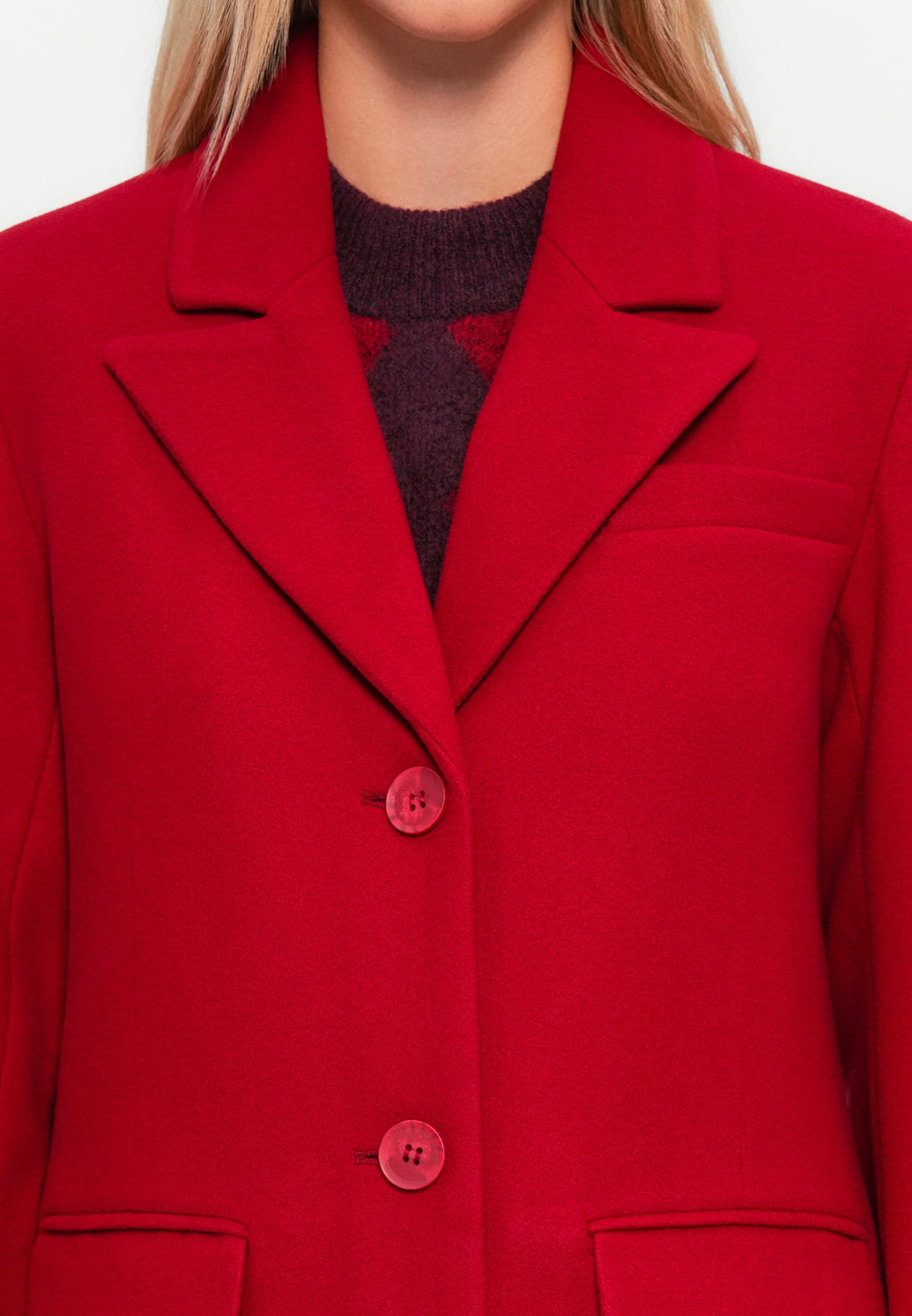 ONLY ONLNANCY LIFE LONG FITTED COAT - Classic coat - karanda red