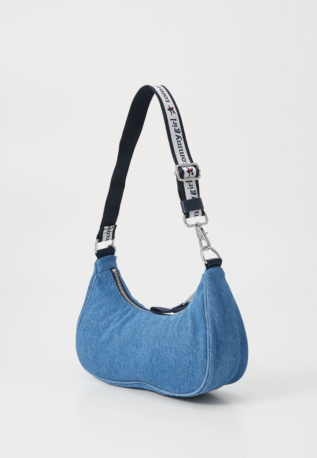Tommy Jeans TOMMY GIRL ICONIC BAG UNISEX - Handbag - mid blue denim wash