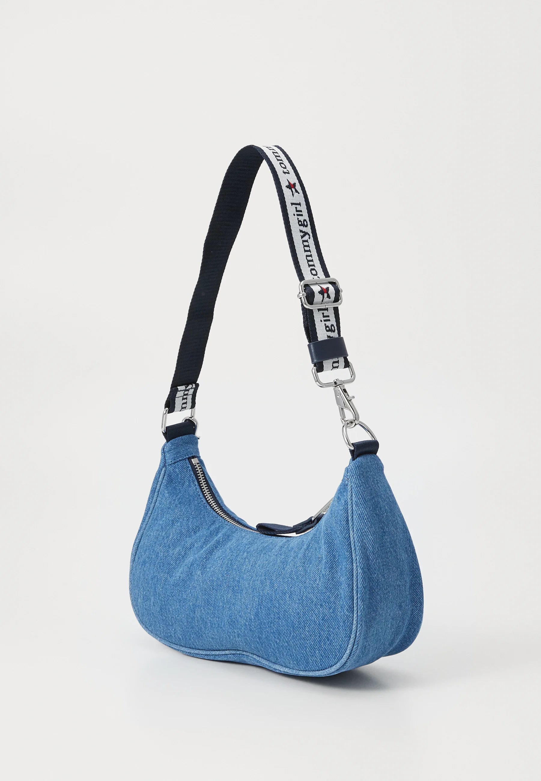 Tommy Jeans TOMMY GIRL ICONIC BAG UNISEX - Handbag - mid blue denim wash