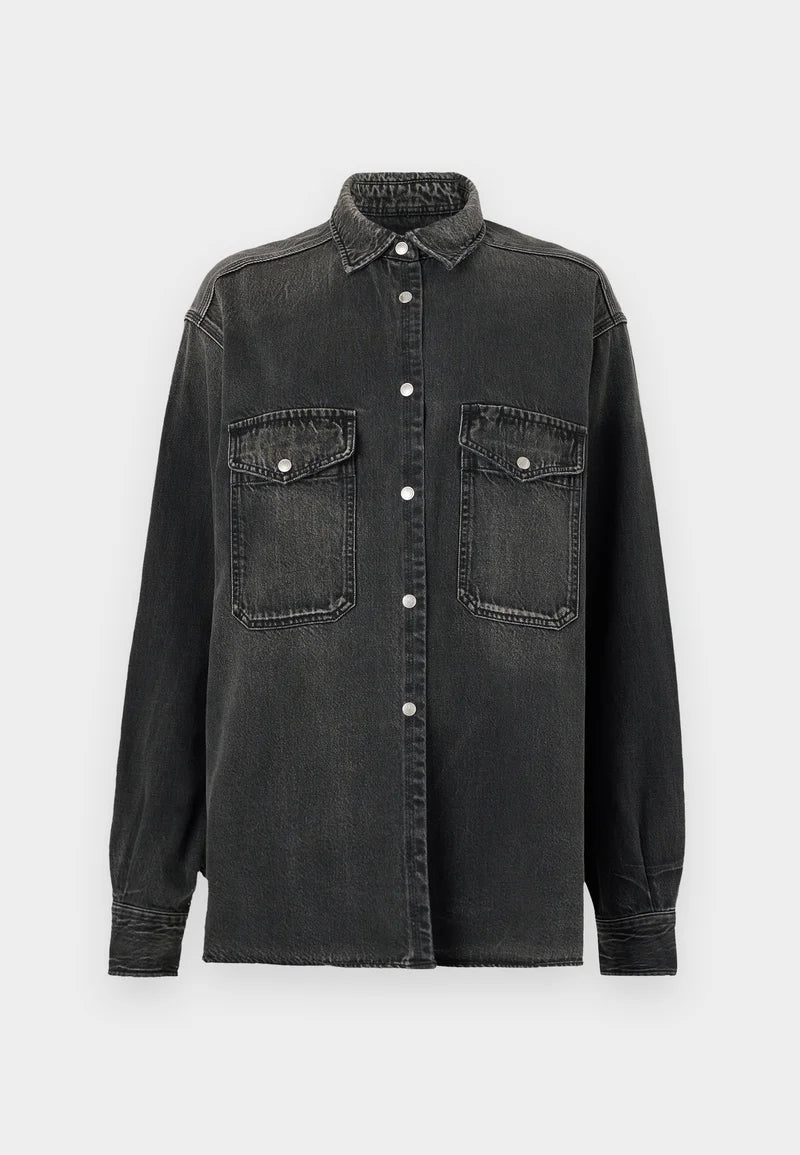 Replay SHIRT - Button-down blouse - dark grey