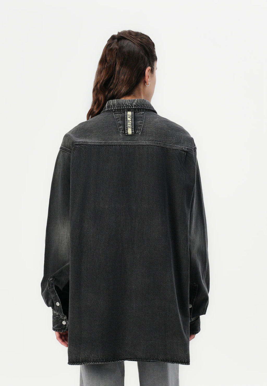 Replay SHIRT - Button-down blouse - dark grey