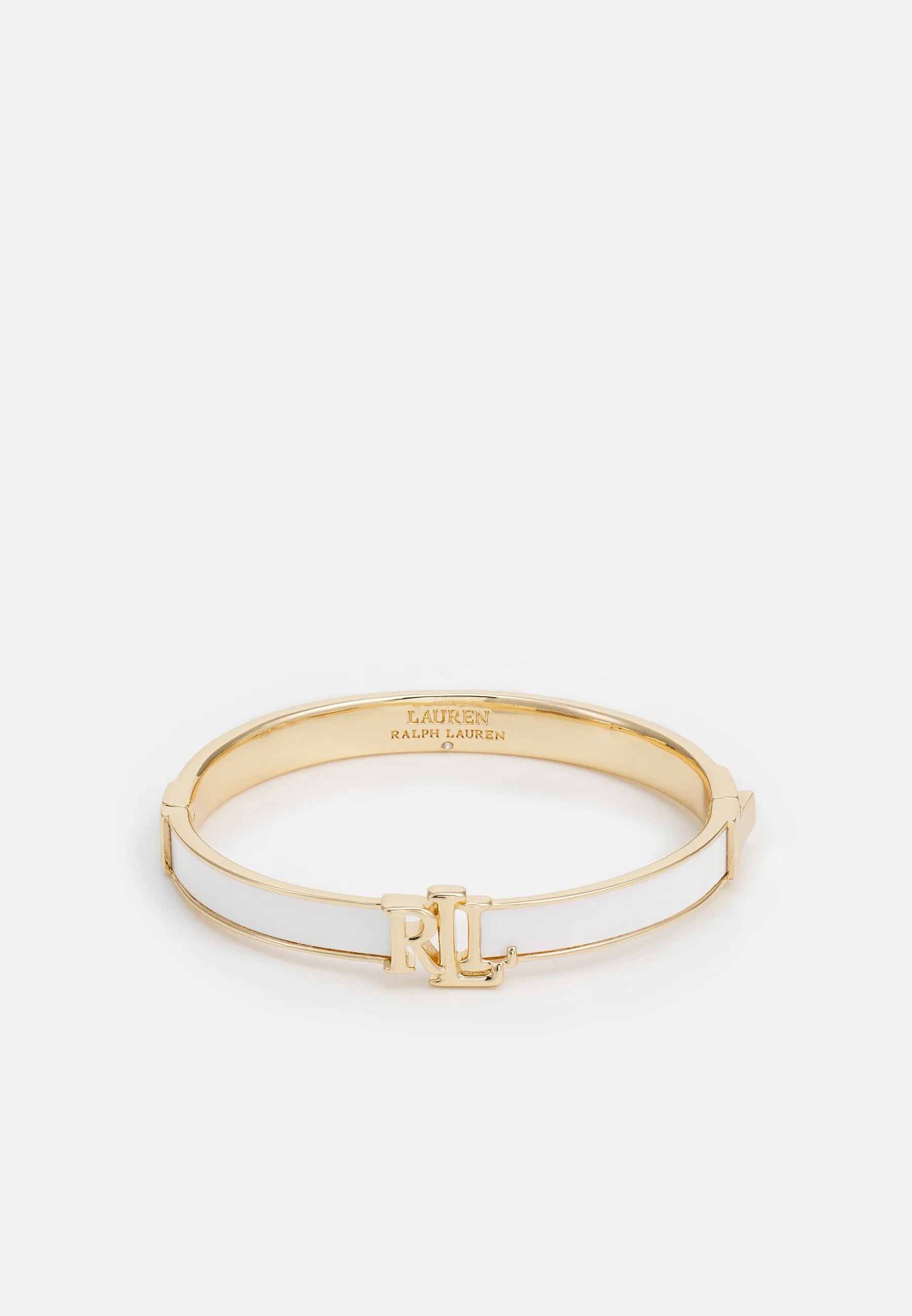 Lauren Ralph Lauren HINGE BANGLE - Bracelet - gold-coloured/white