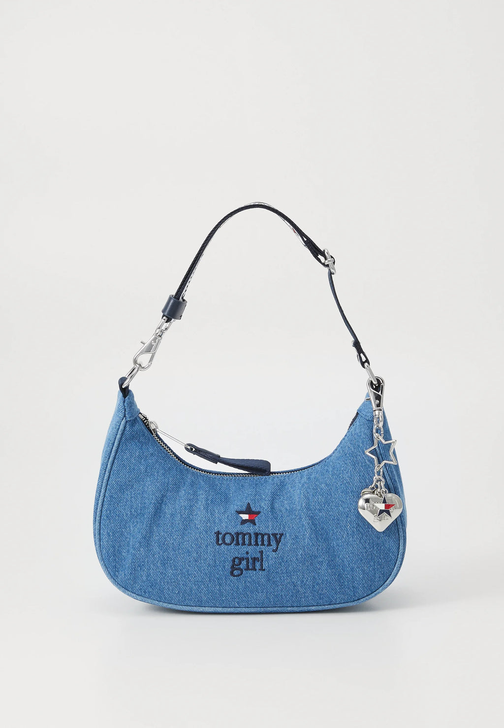 Tommy Jeans TOMMY GIRL ICONIC BAG UNISEX - Handbag - mid blue denim wash