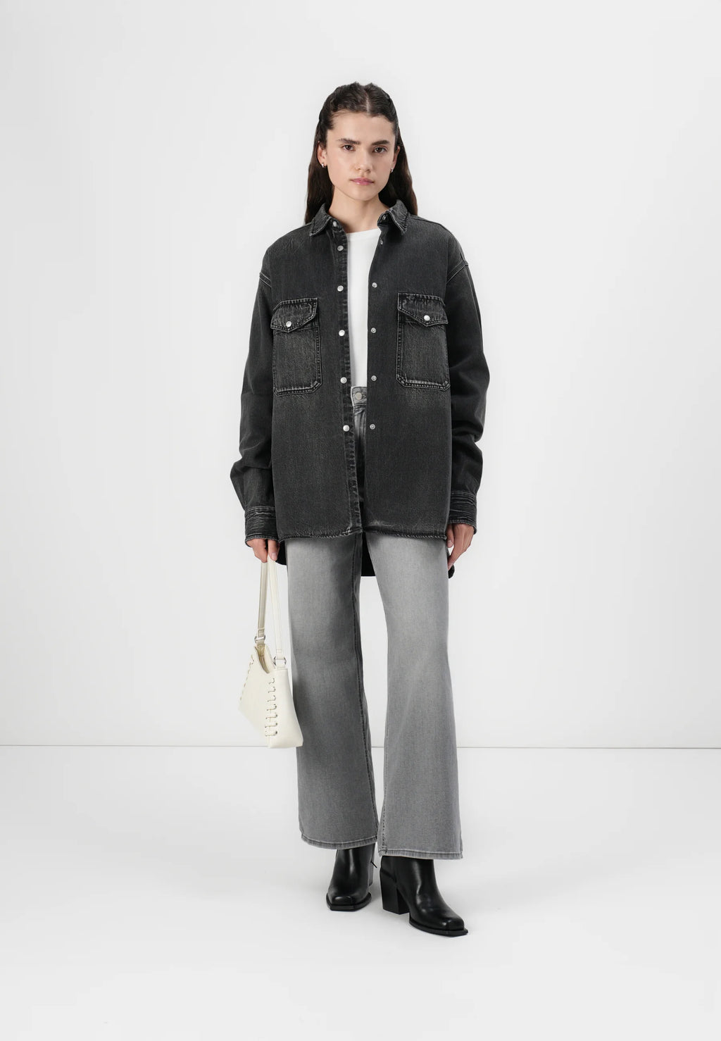 Replay SHIRT - Button-down blouse - dark grey