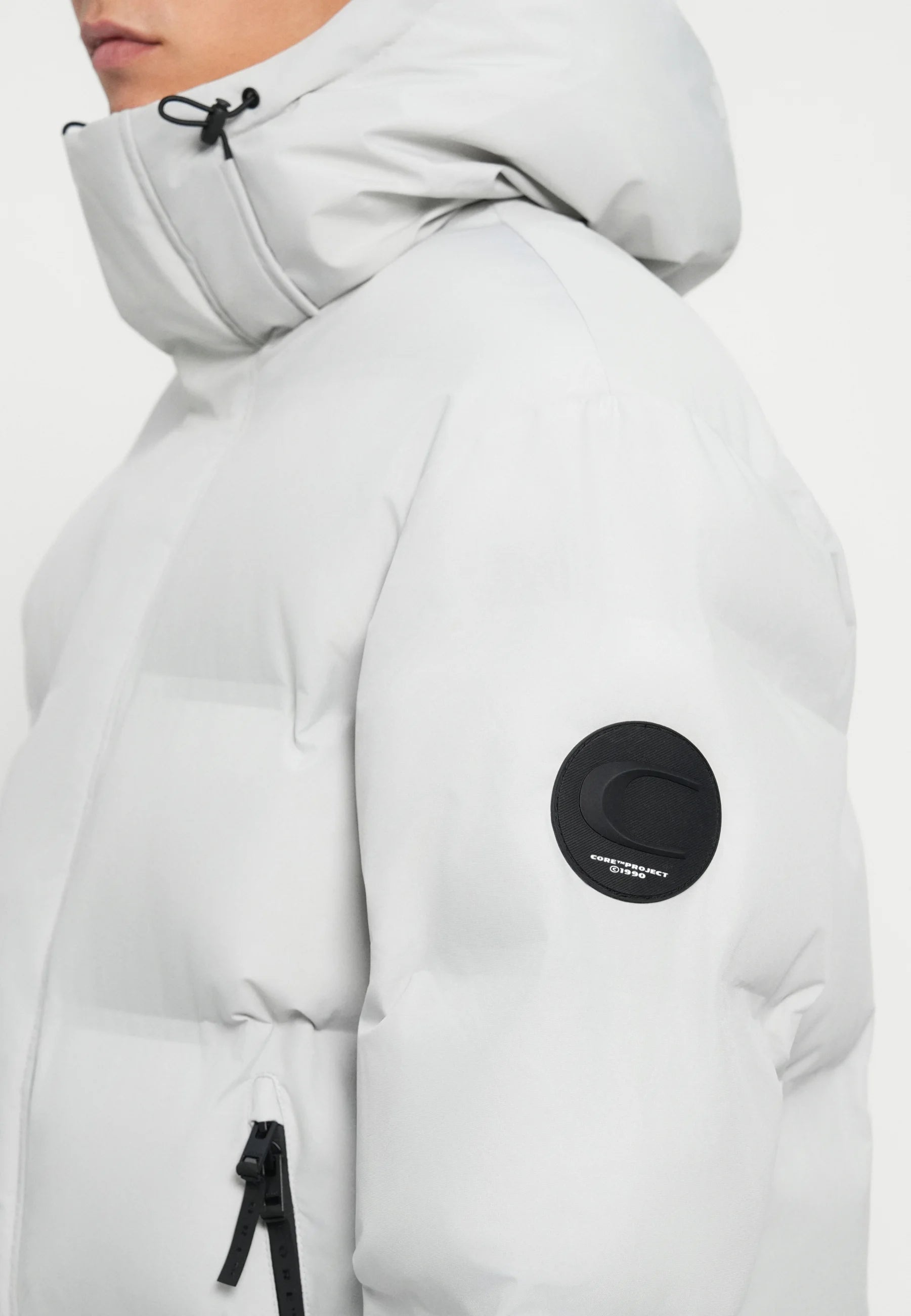 Jack & Jones JCOFUSION LONG PUFFER JACKET - Winter coat - light grey