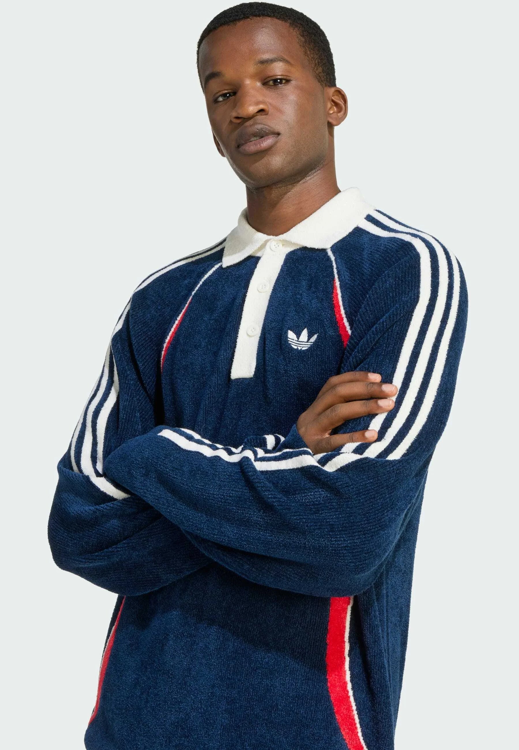 adidas Originals RETRO REMIX TEAMGEIST POLO - Polo shirt - night indigo better scarlet off white