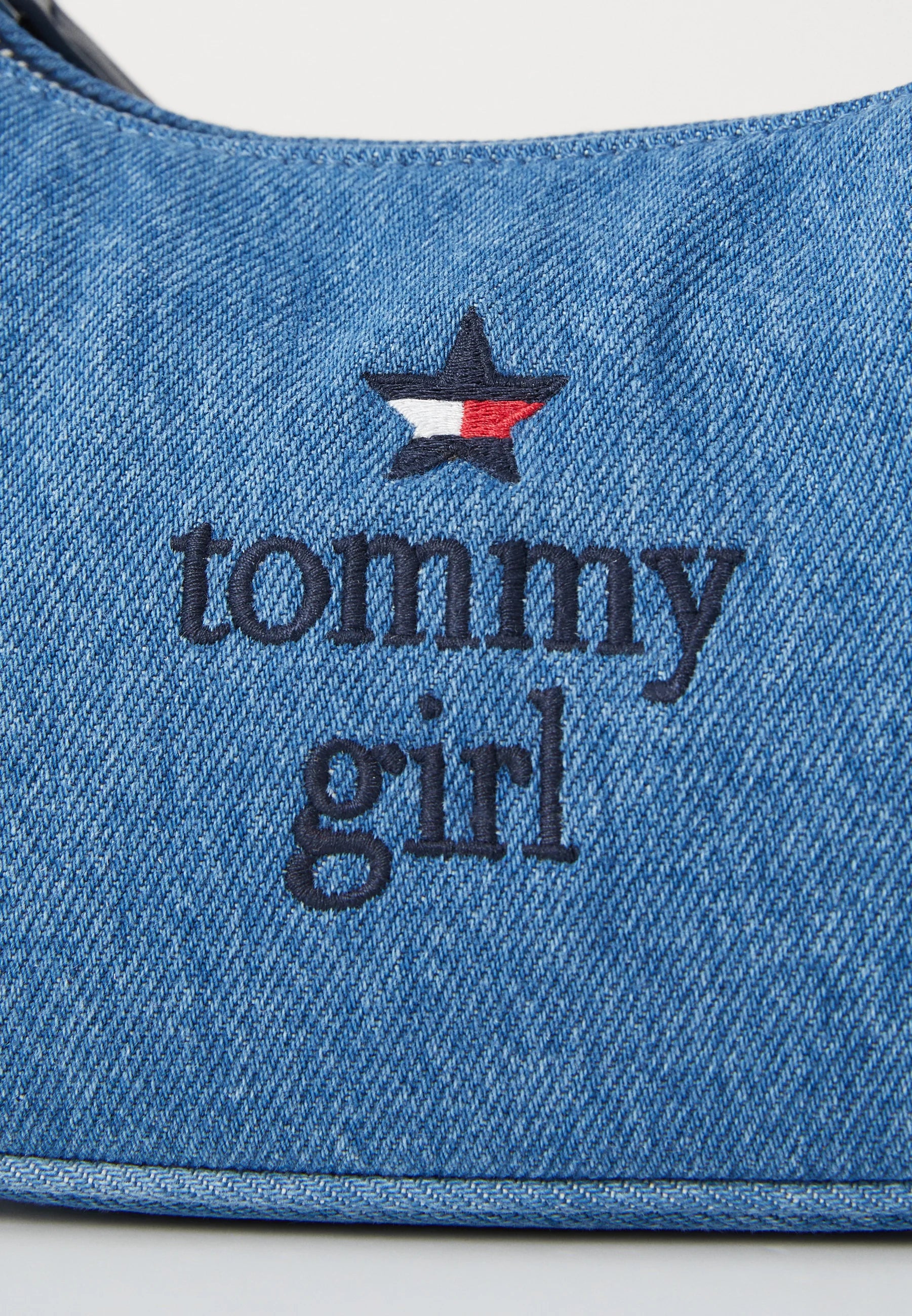 Tommy Jeans TOMMY GIRL ICONIC BAG UNISEX - Handbag - mid blue denim wash