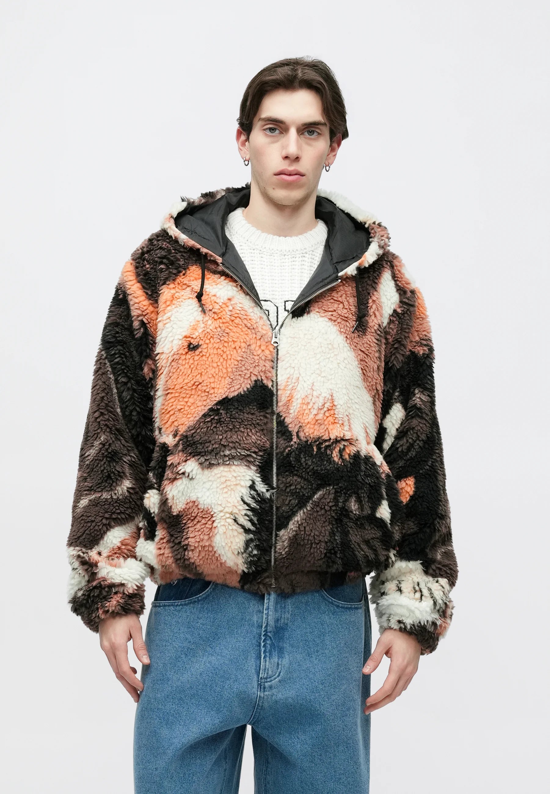 Obey Clothing HORSES SHERPA JACKET - Fleece jacket - brown multi