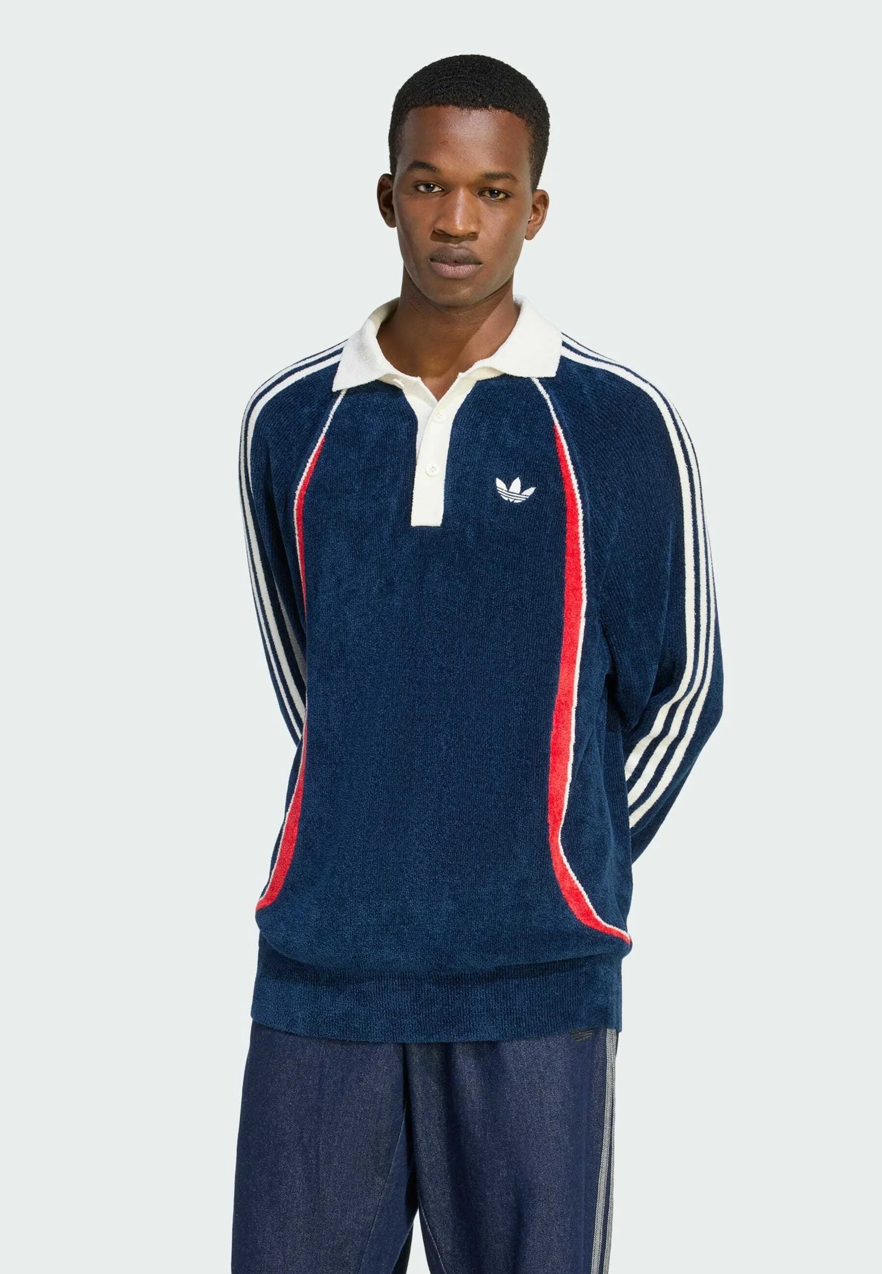 adidas Originals RETRO REMIX TEAMGEIST POLO - Polo shirt - night indigo better scarlet off white