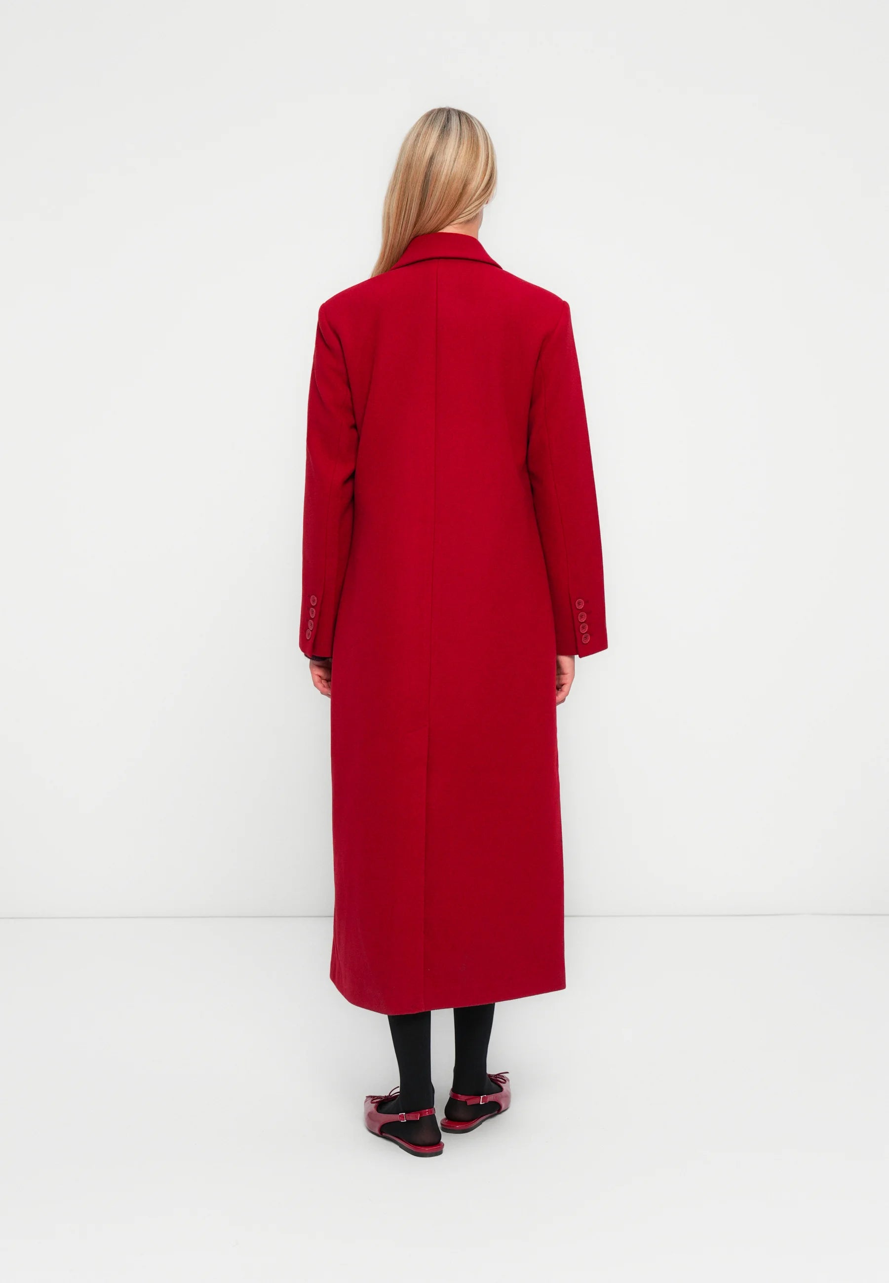 ONLY ONLNANCY LIFE LONG FITTED COAT - Classic coat - karanda red